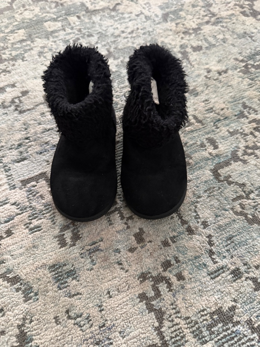 jumping beans Black Faux Fur Booties